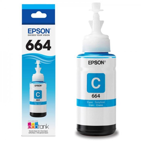 Botella de Tinta Epson T664220-AL para L200 Cyan 70ml