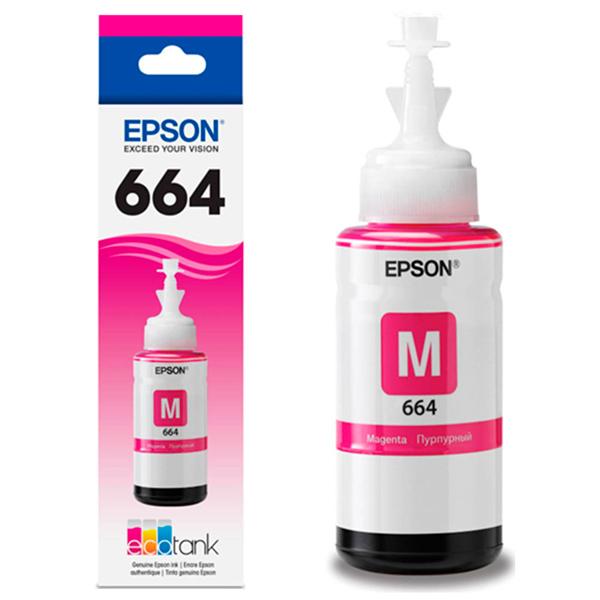 Botella de Tinta Epson T664320-AL para L200 Magenta 70ml