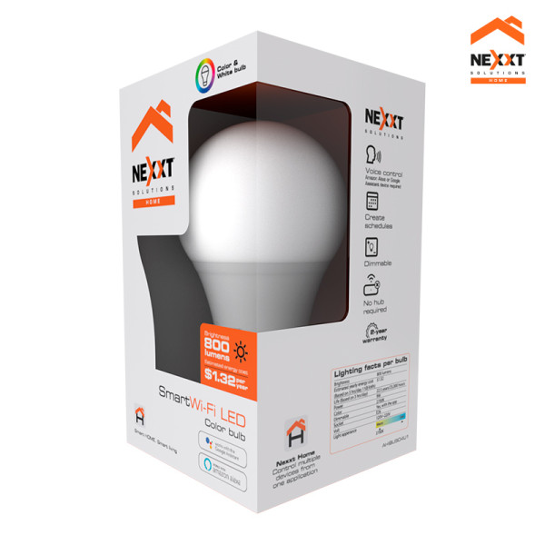 Foco Inteligente Nexxt Smart Wi-Fi LED / color bulb