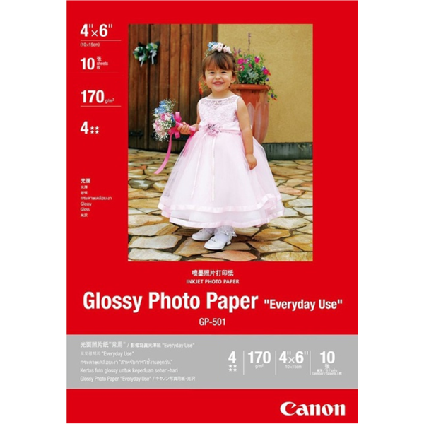 Papel Fotografico Canon 4X6 GP-501  10un...