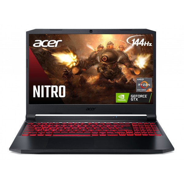 Gaming Laptop Acer Nitro 5 AMD Ryzen 5 4600H/ 8GB DDR4/ SSD NVMe 256GB/ Full HD 15.6 in/ GTX 1650/ Teclado Ilumniado Ingles